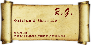 Reichard Gusztáv névjegykártya