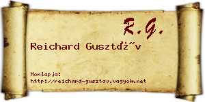 Reichard Gusztáv névjegykártya