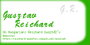gusztav reichard business card